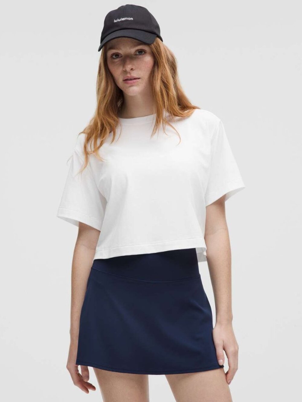 Lululemon All Yours Organic Cotton-Blend Cropped T-Shirt White Size Small NWT